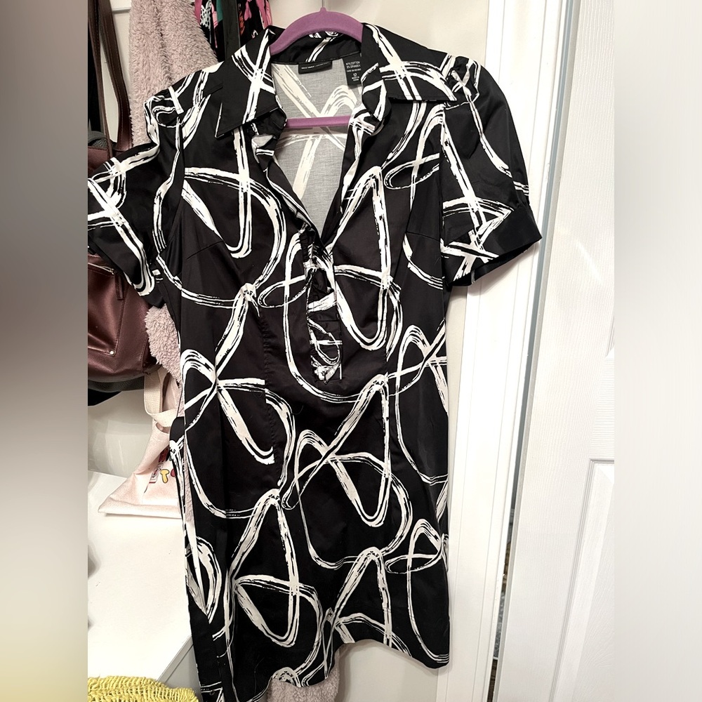 Artsy brush stroke dress